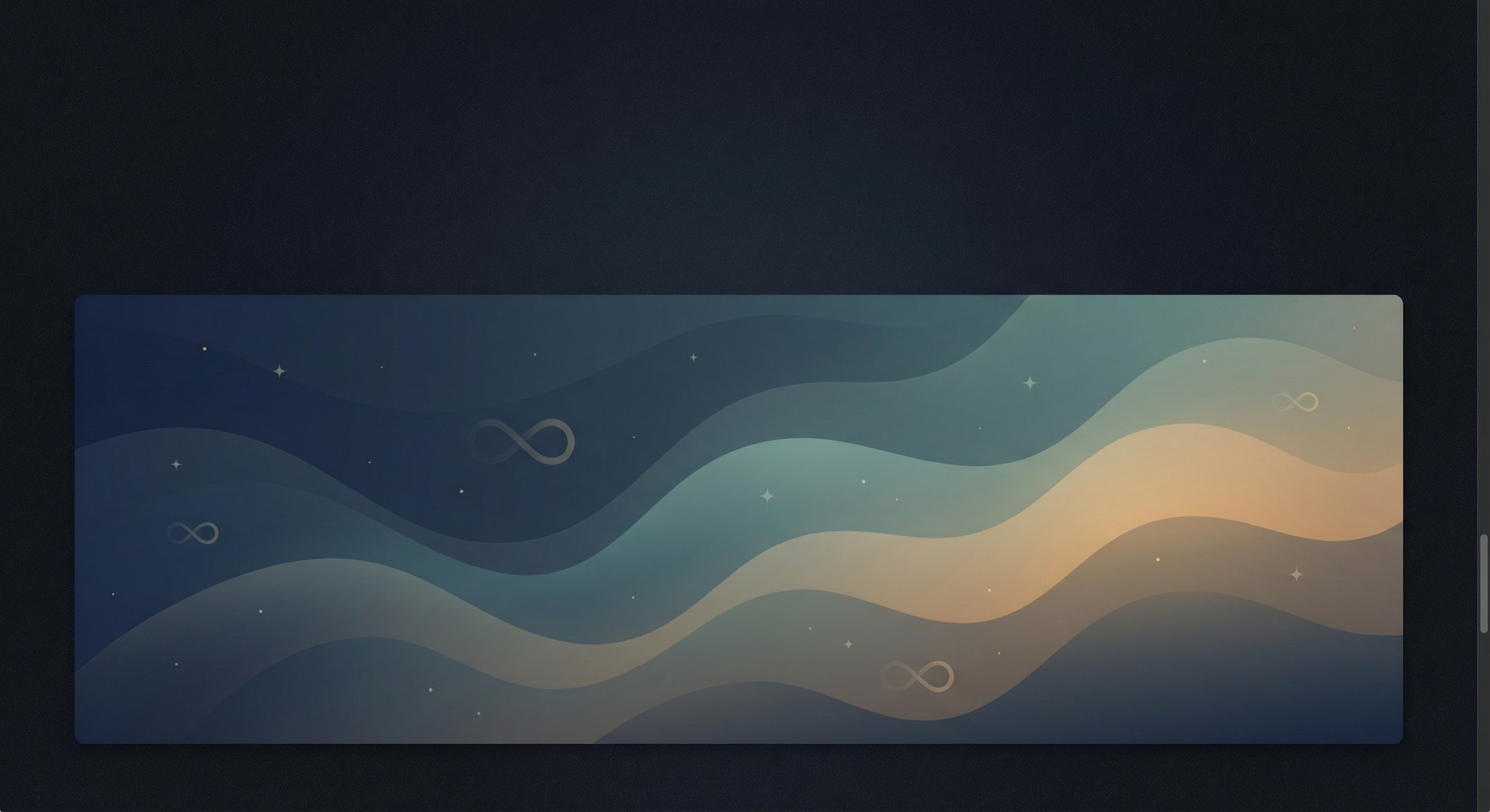 Decorative calming footer artwork